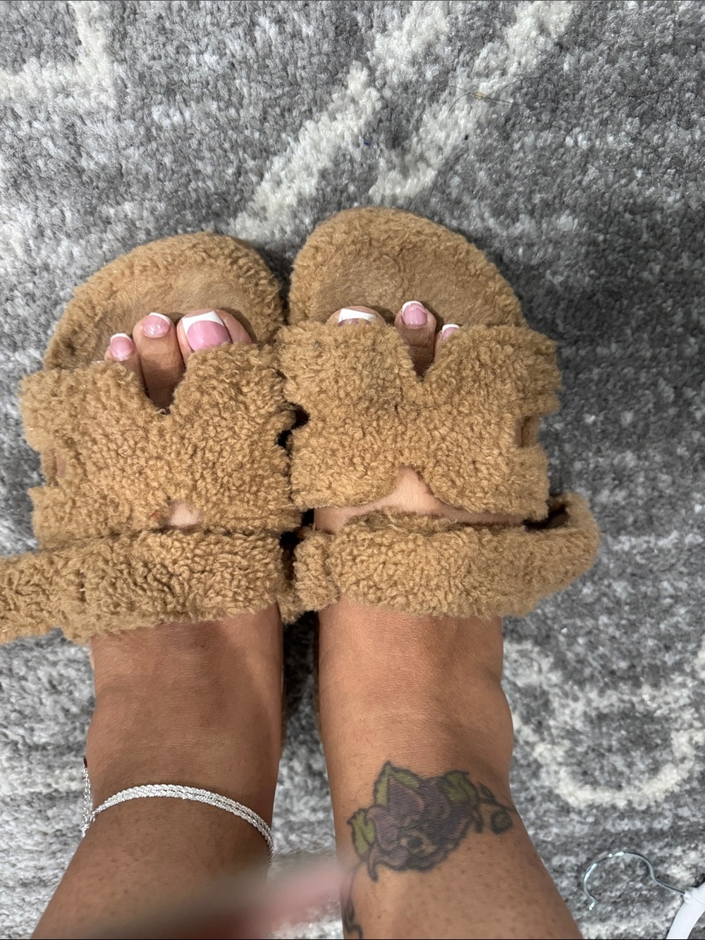 Steve Madden Cozy Tan Fuzzy Slide Sandals - Women